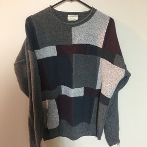 Vintage Color Block Sweater